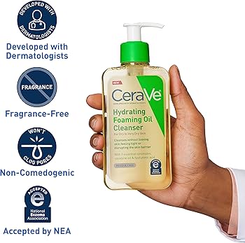 Cerave​​​ Foaming Oil Cleanser Green ថ្លា​​ 473ml thumbnail 4