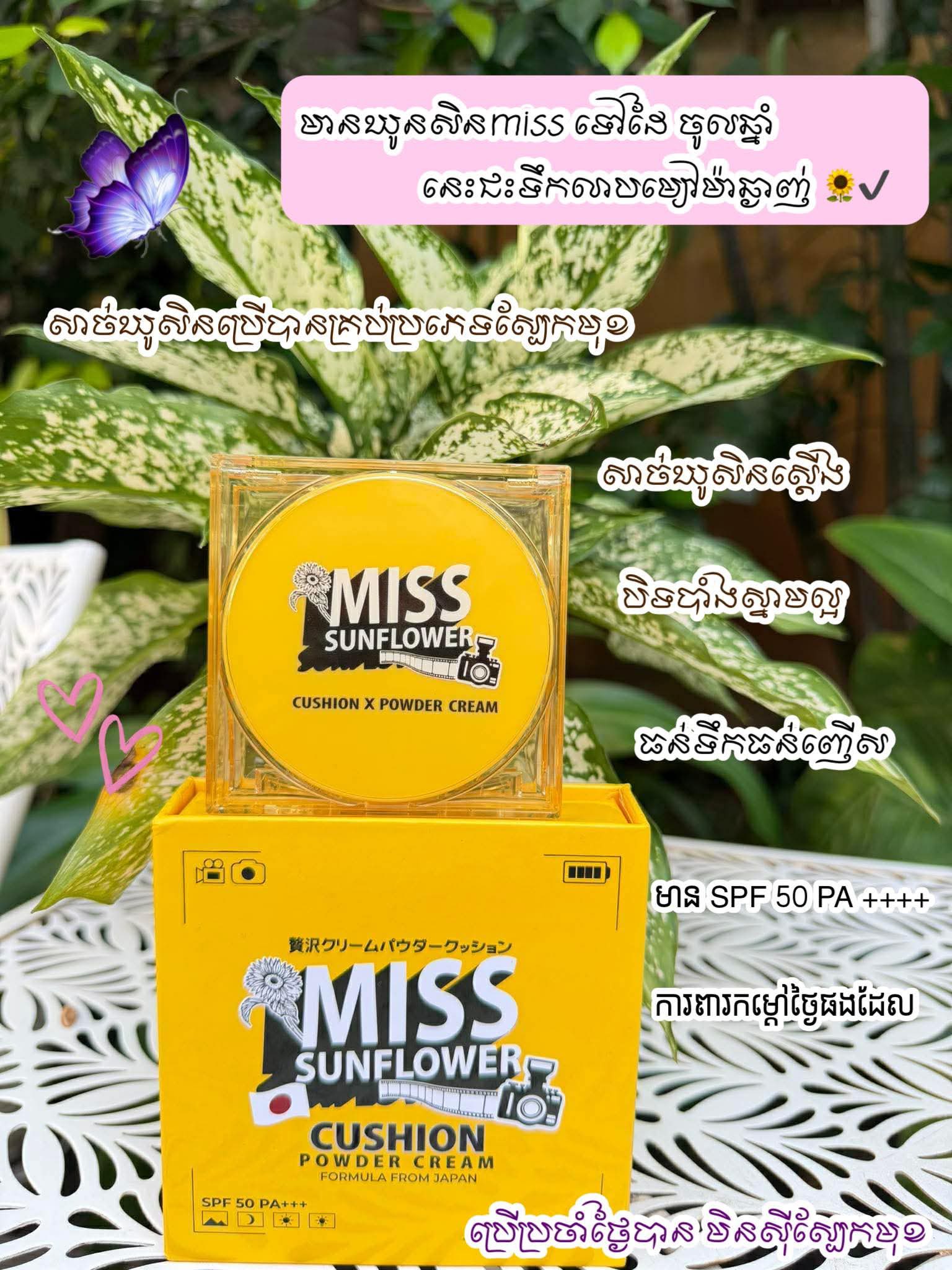 Miss Sunflower Cushion Power Cream