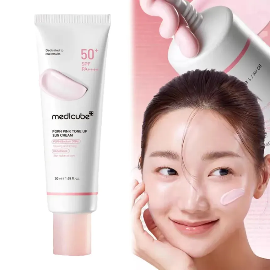 MEDICUBE PDRN Pink Tone Up Sun Cream SPF50+ PA++++
