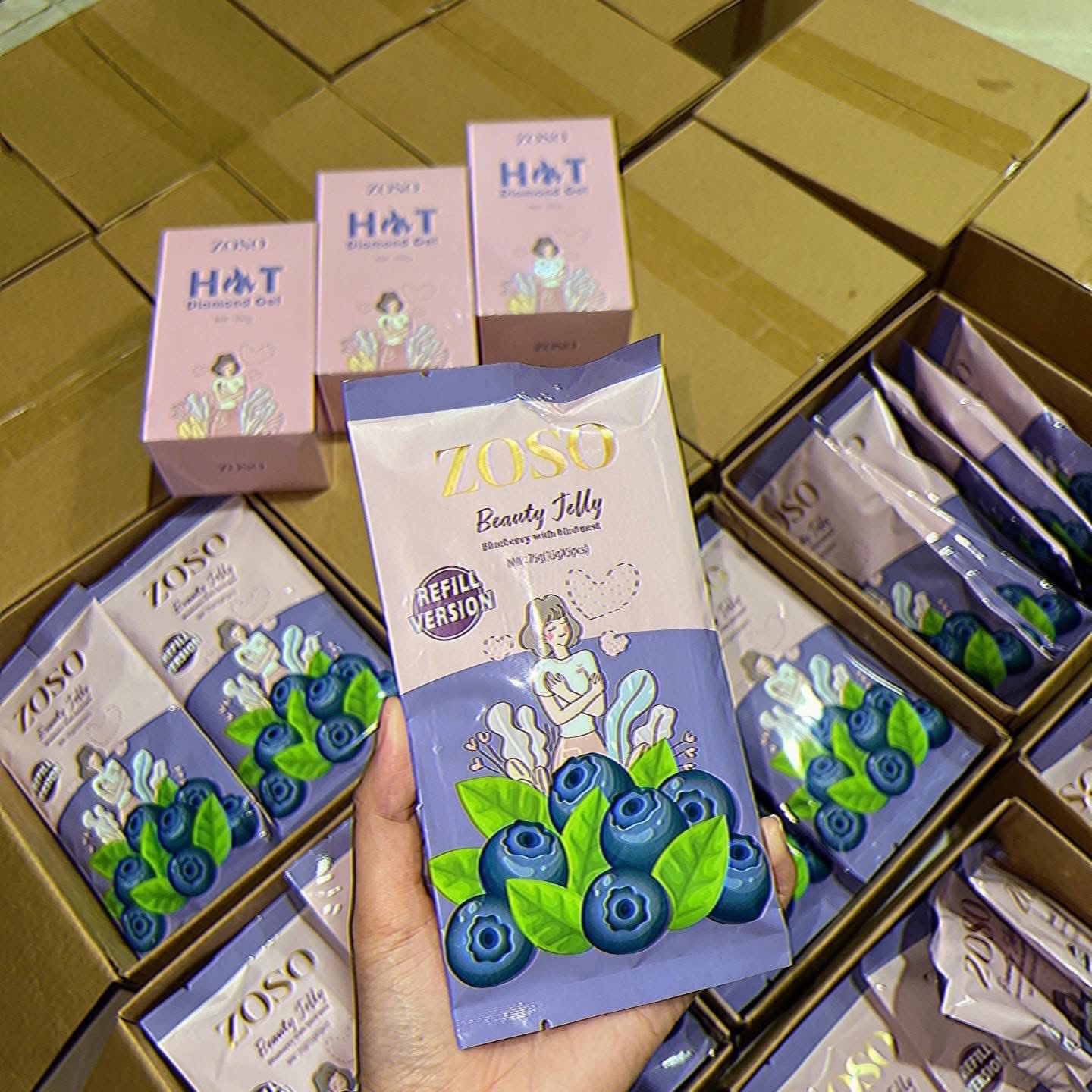 ZOSO Beauty Jelly Blueberry&Bird Nest (ចាហួយសម្រក)