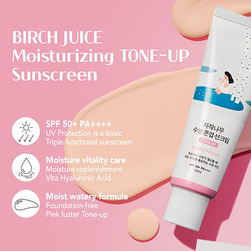 Round Lab Brich Juice Moisturizing Tone Up Sunscreen 50ml thumbnail 2