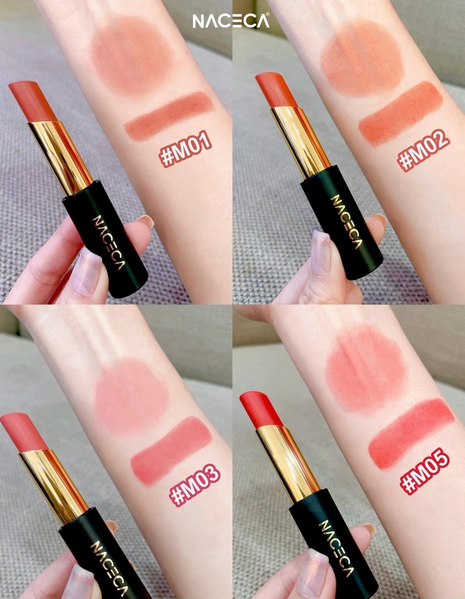 Naceca #M02 Velvet Finish Hydrating Floral Lip Care Long Lasting thumbnail 3