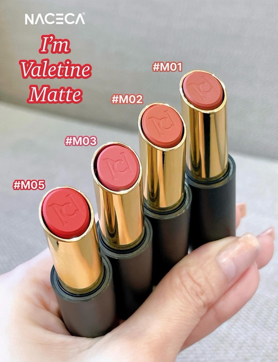 Naceca #M05 Velvet Finish Hydrating Floral Lip Care Long Lasting