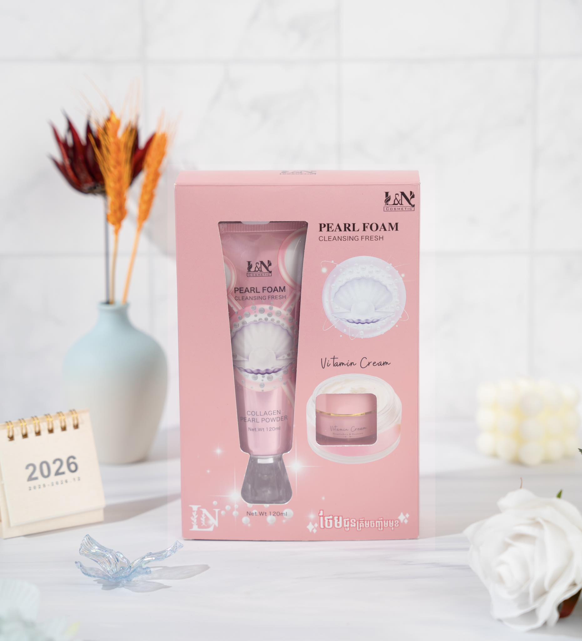 L&N Pearl Foam Cleansing Gel+Vitamin Cream