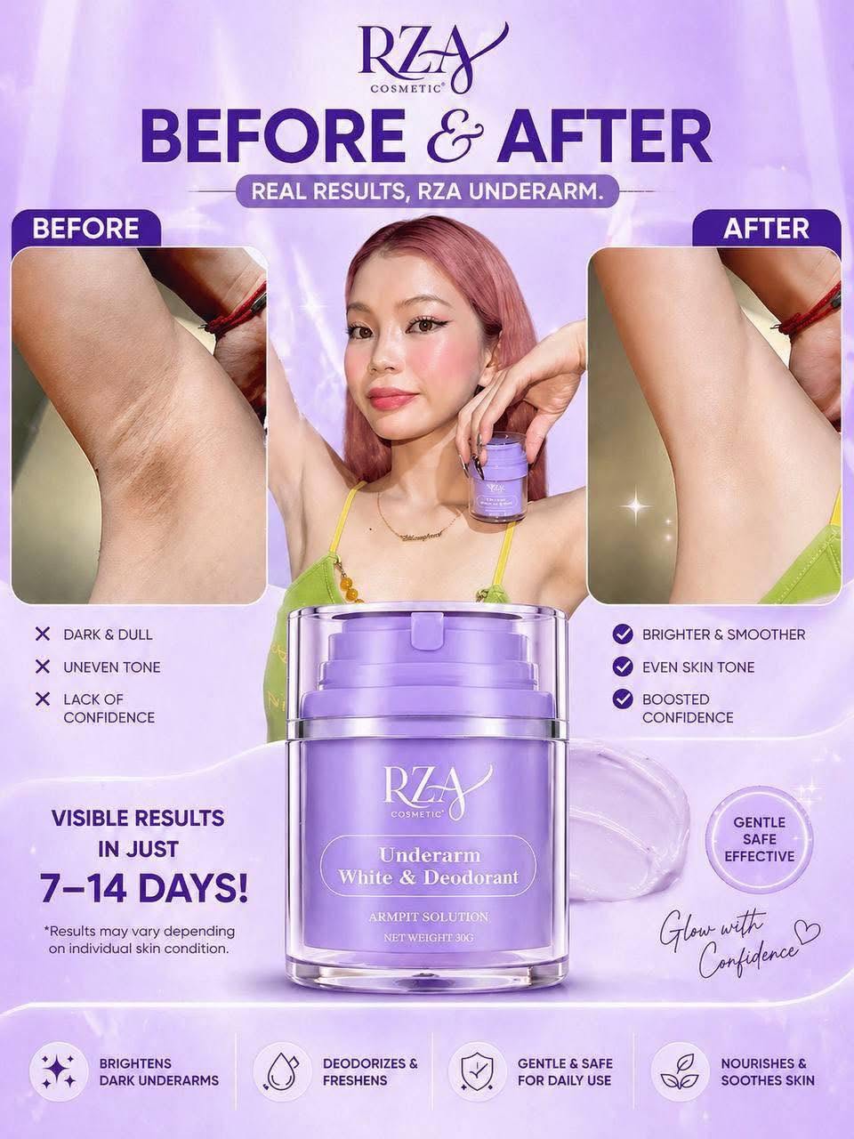 RZA Underarm white&deodorant  Armpit Sulution